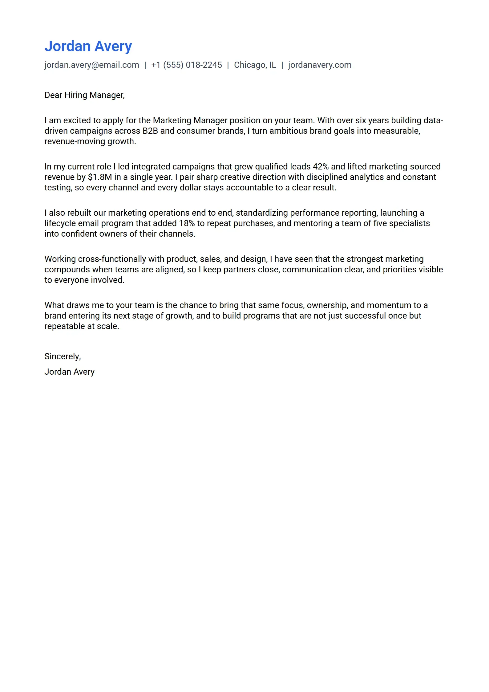 Executive — Refined for senior positions template preview