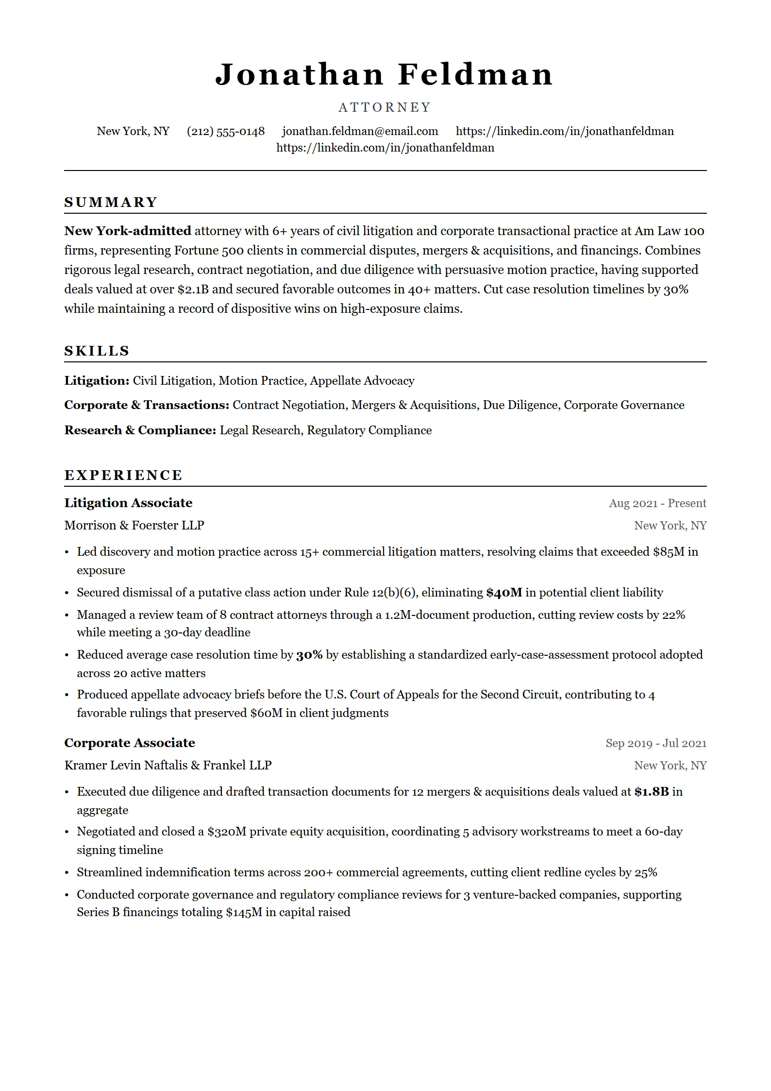 Barrister — Best for Attorney template preview