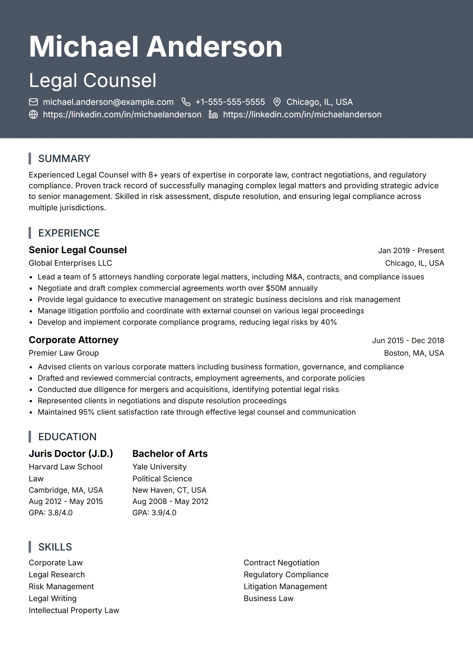 Basalt — Best for Legal Counsel template preview